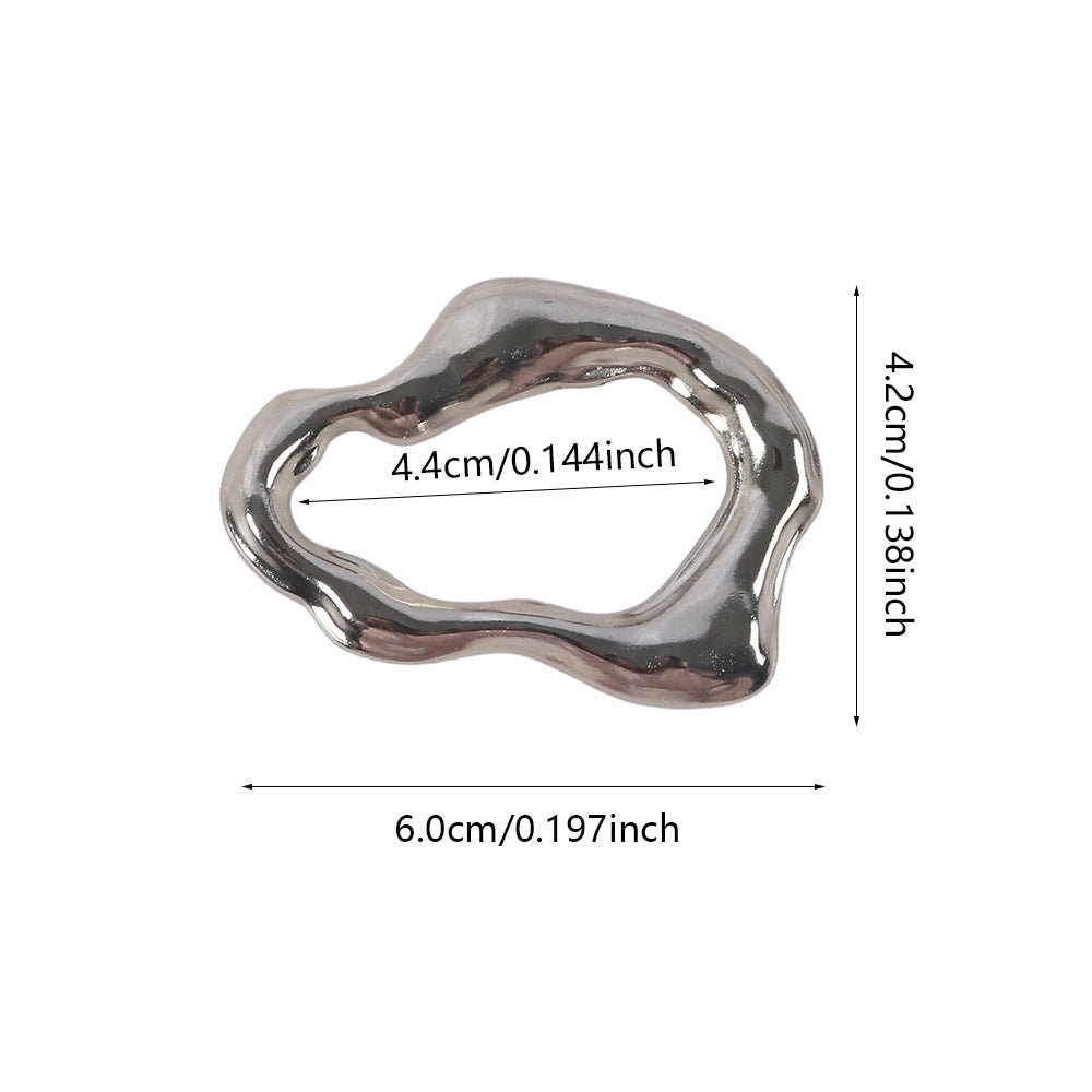 Bague en métal irrégulière pour hijab (MAC365)