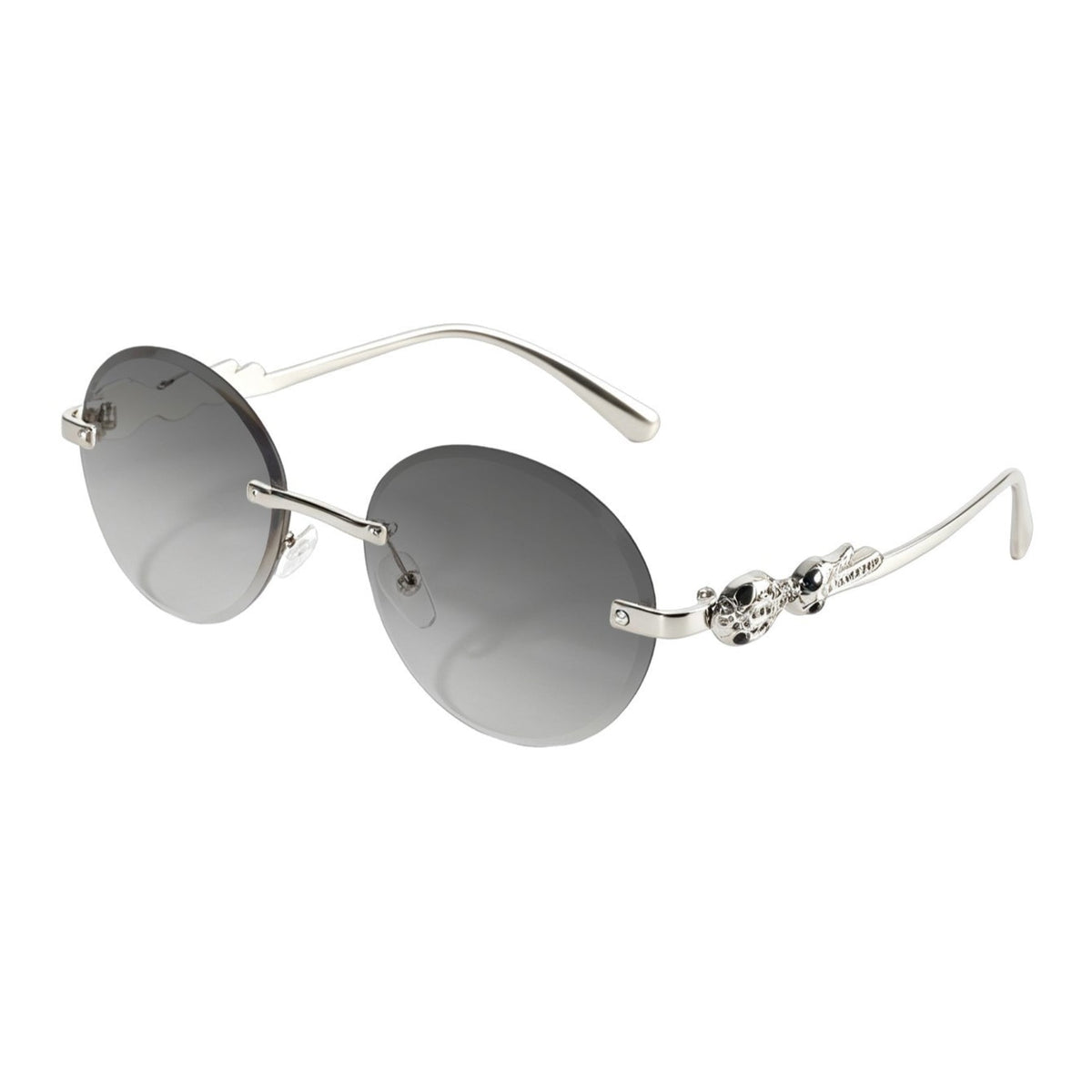 Lunettes de soleil ovales sans monture vintage (MAC446)