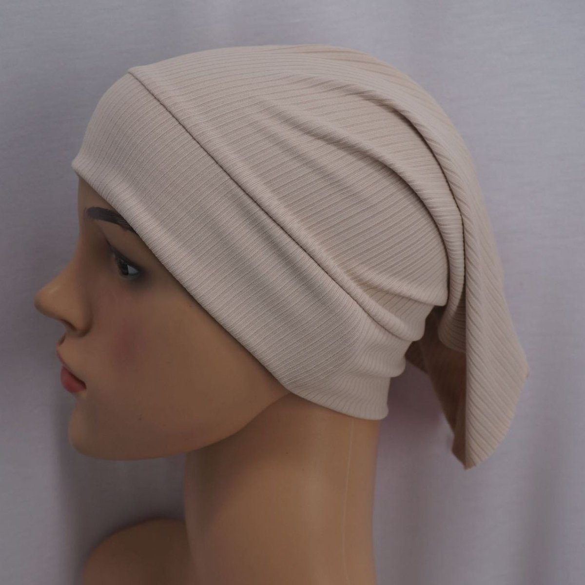 Sous-hijab côtelé élastique polyvalent (MH192)