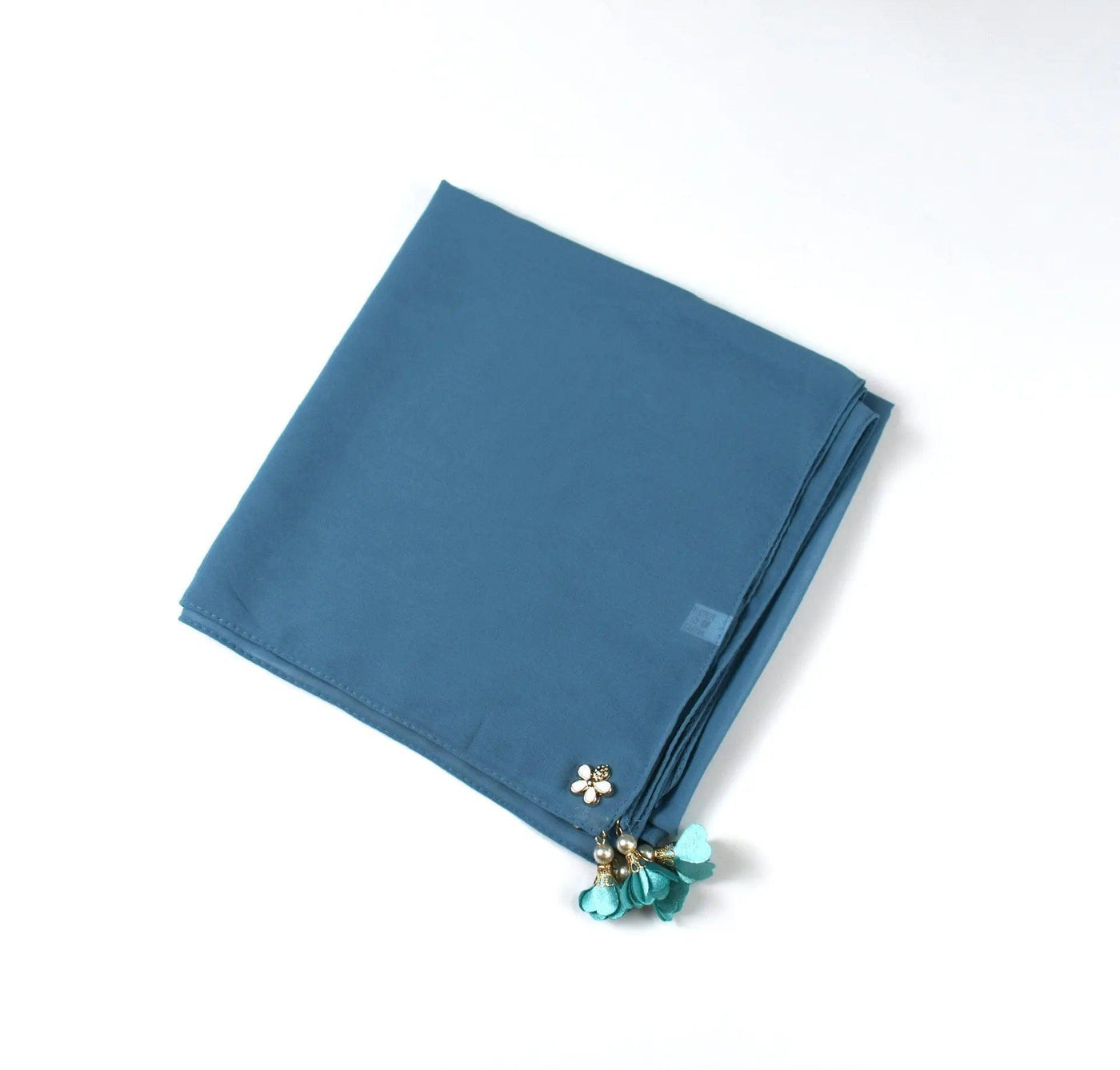 Foulard hijab carré en mousseline de perles (MH030)