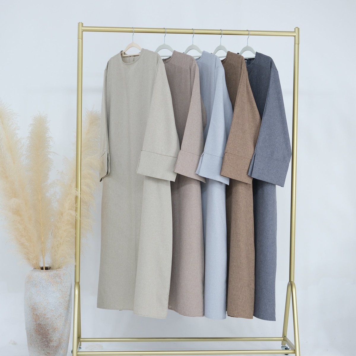 Abaya décontractée ample unie (MA109)