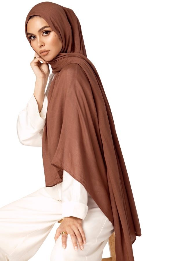 Hijab Moderne Doux et Respirant | Hijab Uni Polyvalent (MH188)