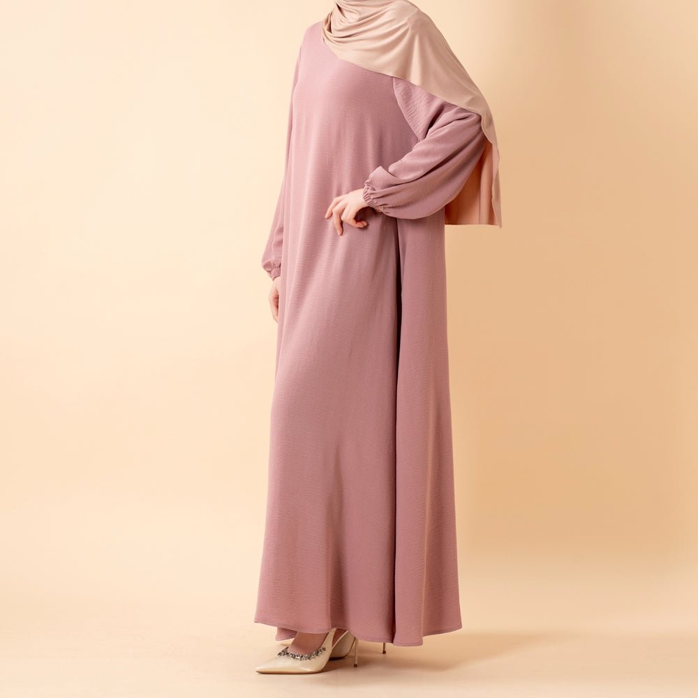 Robe Maxi Fluide Essentielle en Crêpe avec Poches (MA385)