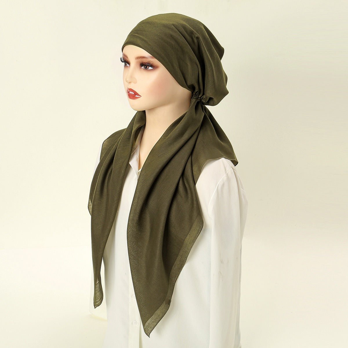 Bonnets Turban Élastiques Premium, Foulard Triangle avec Design Pull-on à Deux Pans (MH118)