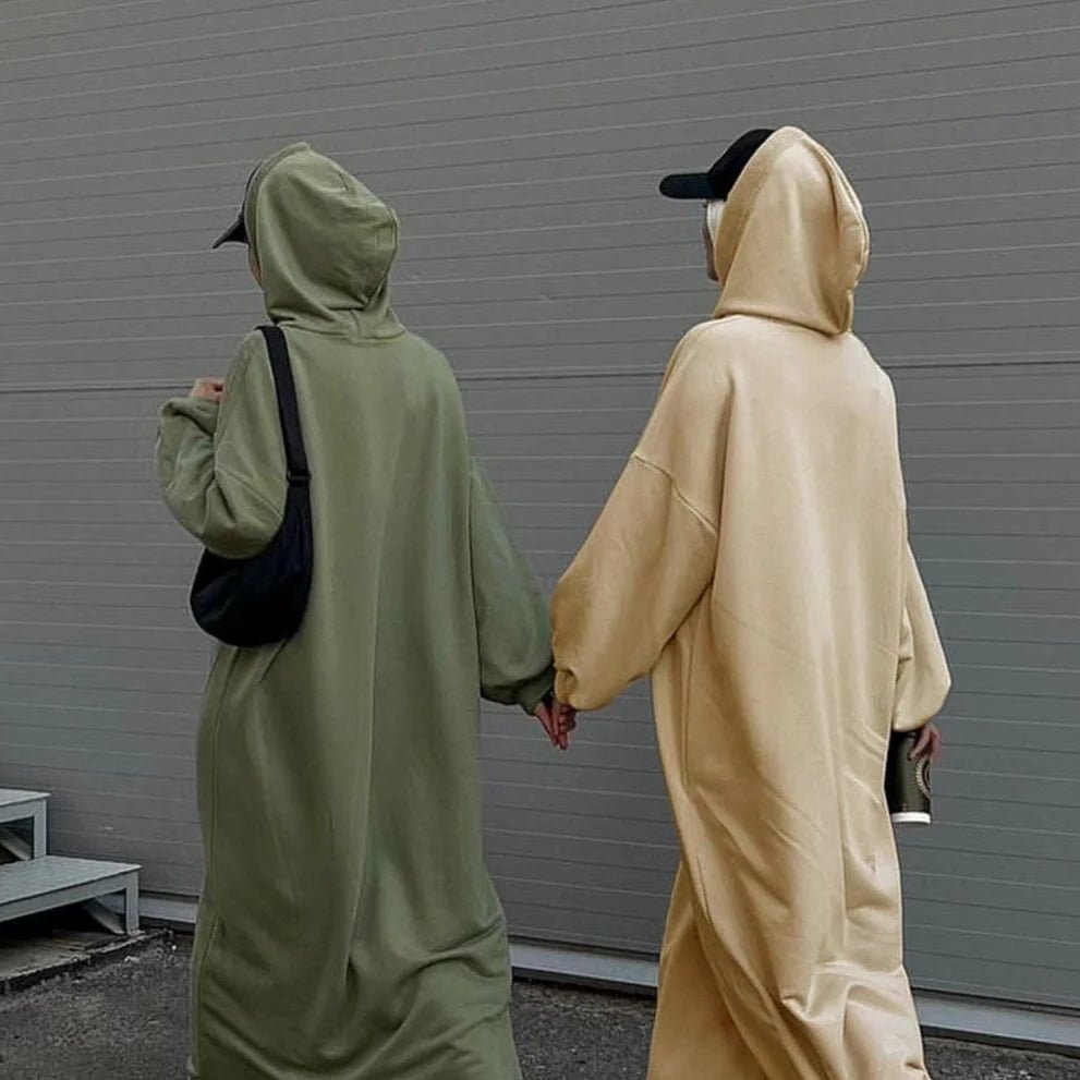 Abaya Sweat à Capuche | Abaya Hoodie avec Poches (MA125)