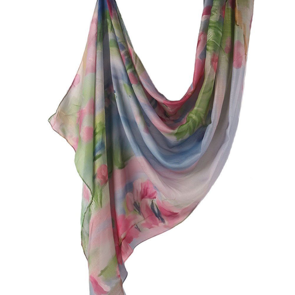 Écharpe Hijab Imprimée en Poly-Coton (MH214)