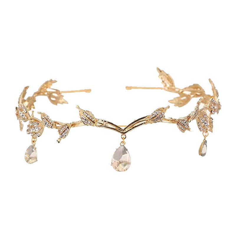 Barrette à cheveux ornée de strass avec pendentif pour le front (MAC329)