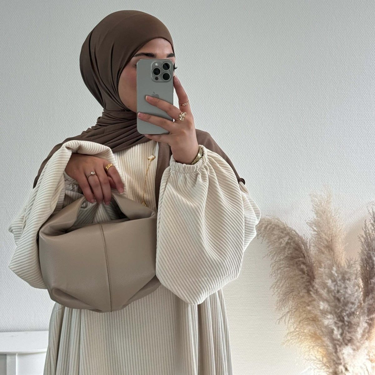 Abaya Swing en velours côtelé, coupe ample | Abaya Casual en velours côtelé (MA117)