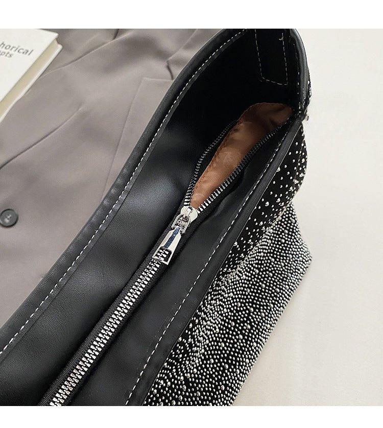 Sac fourre-tout MAC142 tendance à bandoulière orné de strass brillants
