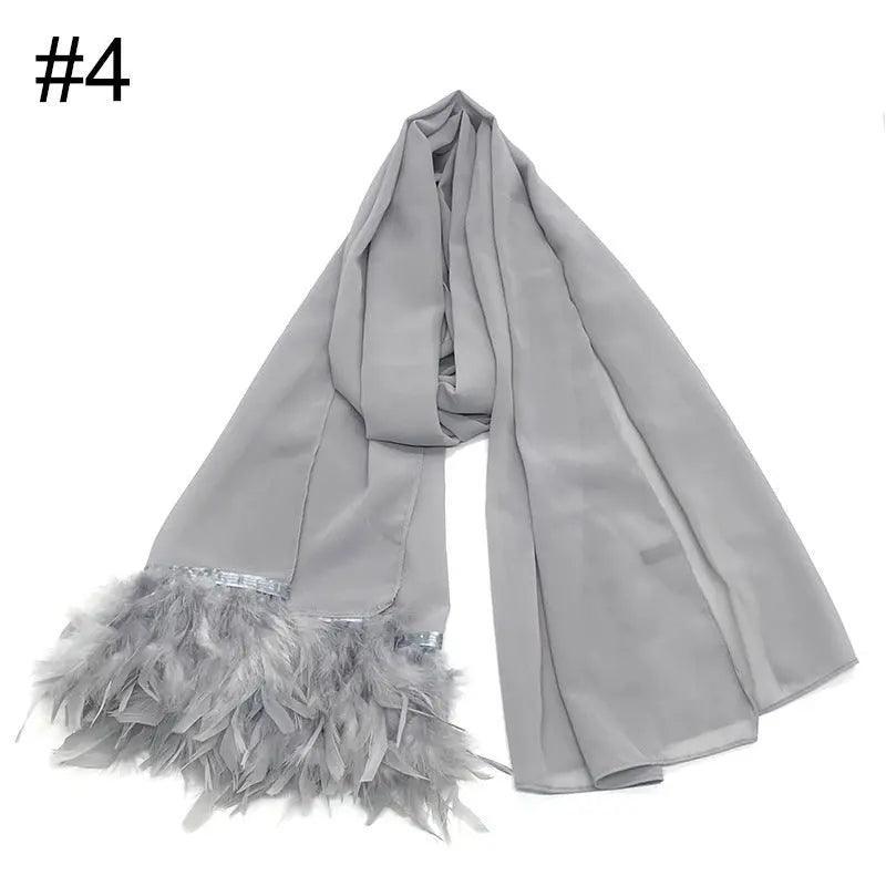 Foulards en Mousseline Foulard Plume Hijab (MH039)