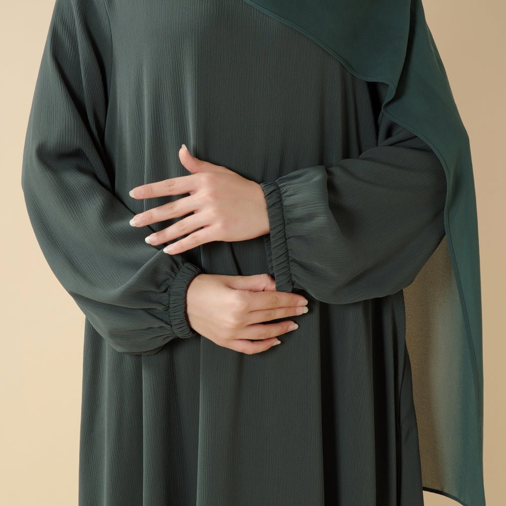Abaya Nida Premium Luxe Modeste | Abaya Zoom à Coupe Parapluie pour l'Été (MA233)