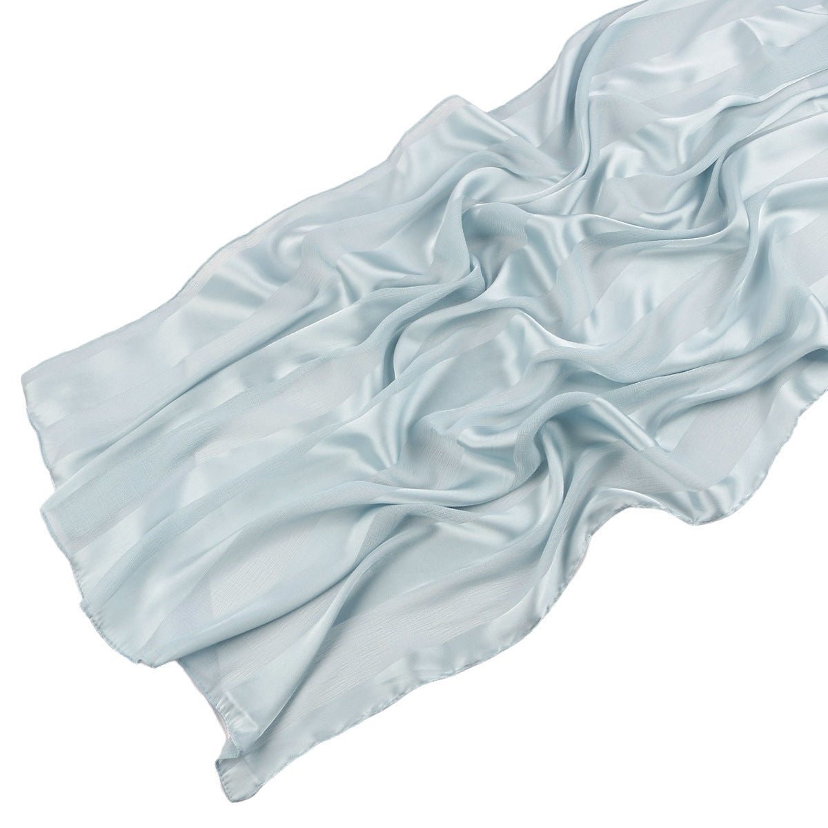 Hijab en Mousseline Crinkle Rayée à Texture Organique (MH143)