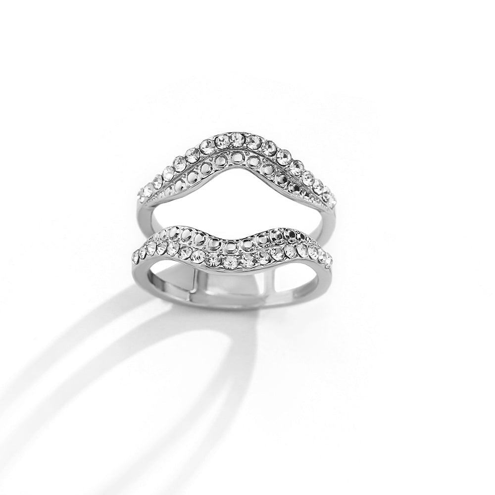 Bague Foulard Forme Lèvre Clip (MAC445)