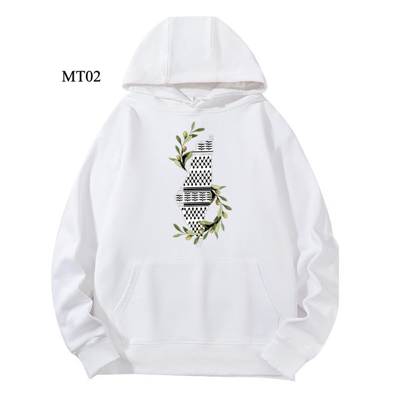 Sweat à capuche T-shirt Keffieh Ramadan personnalisable pour adultes – Design à capuche de haute qualité (MTC002)