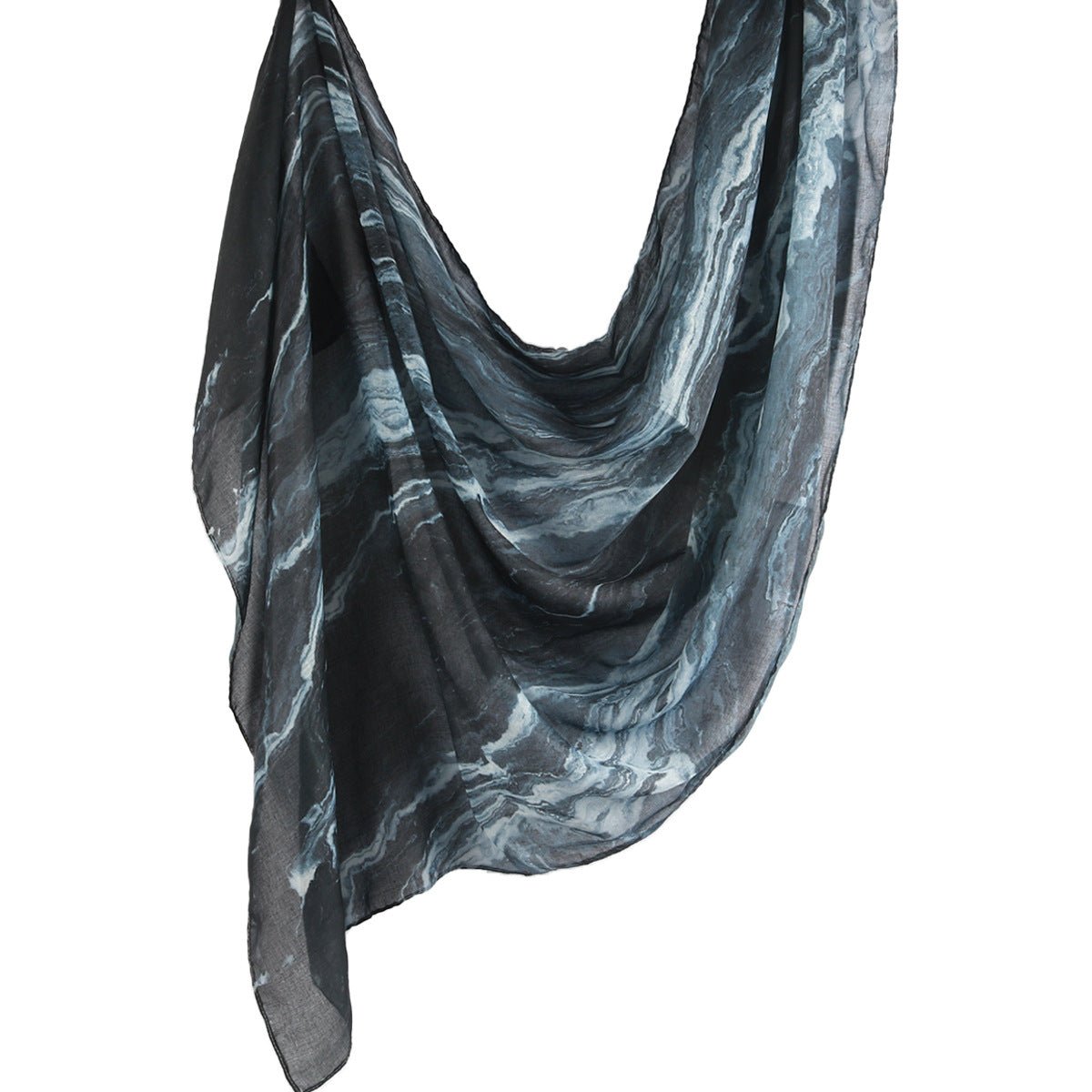 Foulard Hijab Élégant à Imprimé Marbré Aquarelle (MH178)