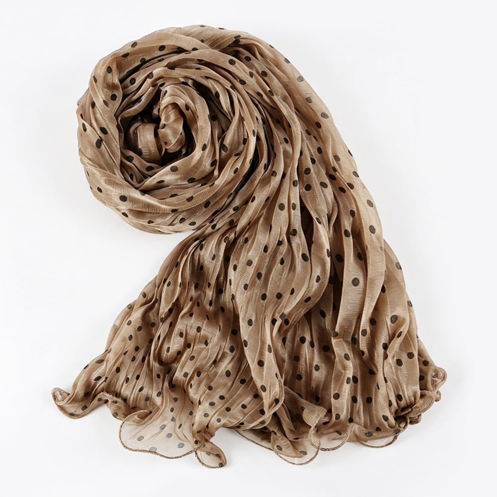 Foulard Hijab Shimmer Froissé à Pois (MH249)