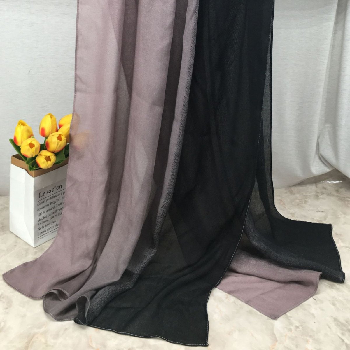 Foulard Hijab Léger et Respirant à Effet Dégradé (MH194)