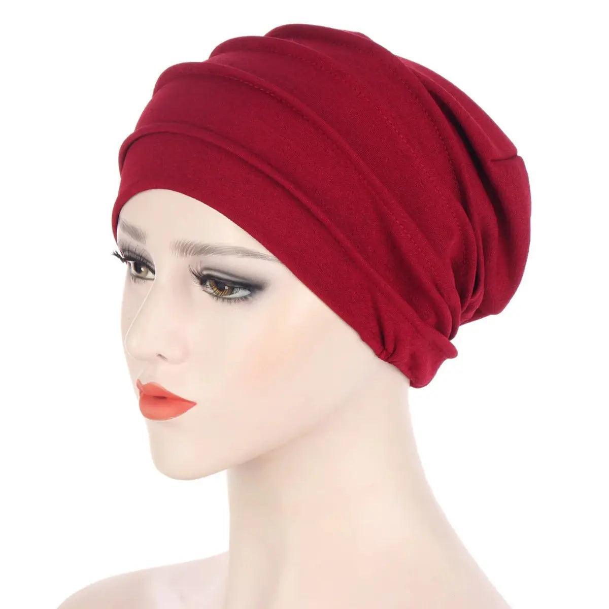 Foulard sous-hijab en coton slub uni (MH031)