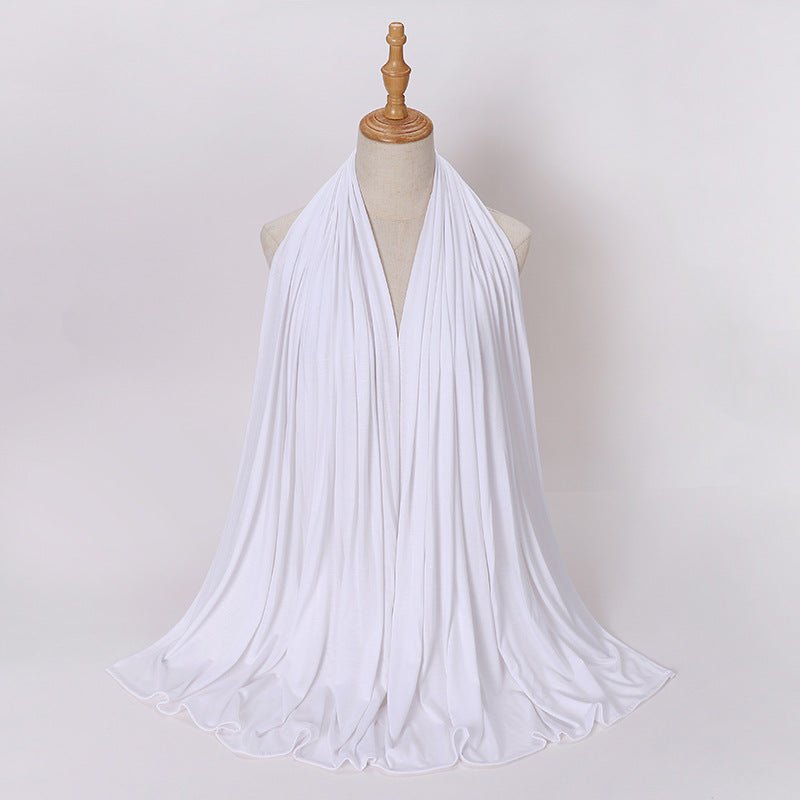 Hijab Premium Style Bohème en Coton Mercerisé Grand Format (MH114)