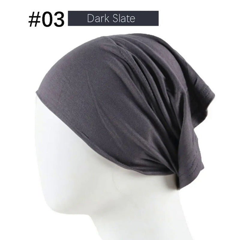 Bonnet Hijab en Coton Mercerisé | Bonnet Tube Extensible (MH198)