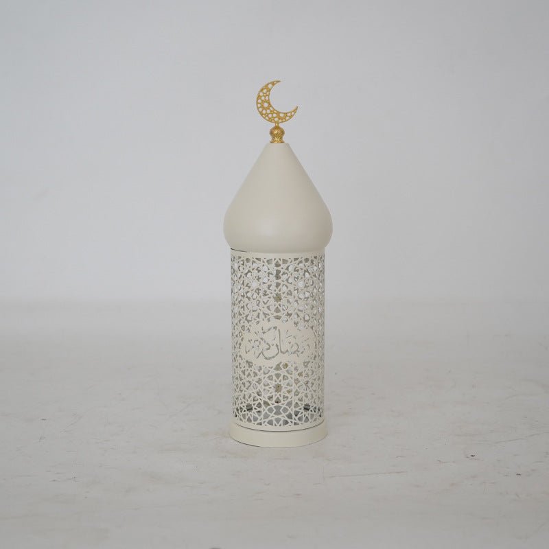 Lanterne Bougie Ramadan Eid en Métal Ajouré - Lampe Décorative (MAC380)