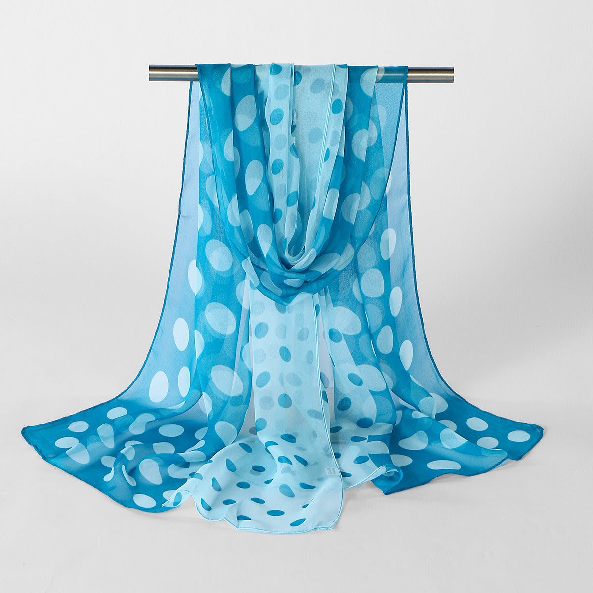 Foulard Hijab Mousseline à Pois Bicolore (MH247)
