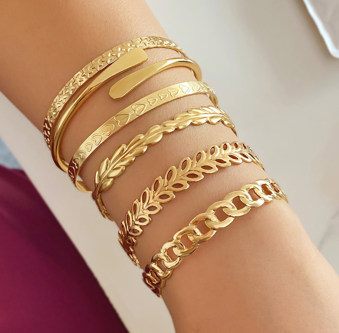 Bracelet ouvert rétro simple et polyvalent (MAC202)