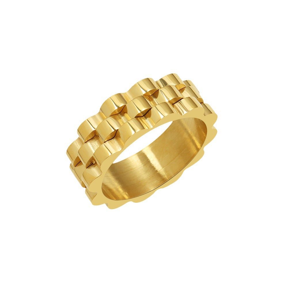 Bague Geometric Brilliance Anneaux minimalistes ultra-brillants pour superposition et style (MAC272)