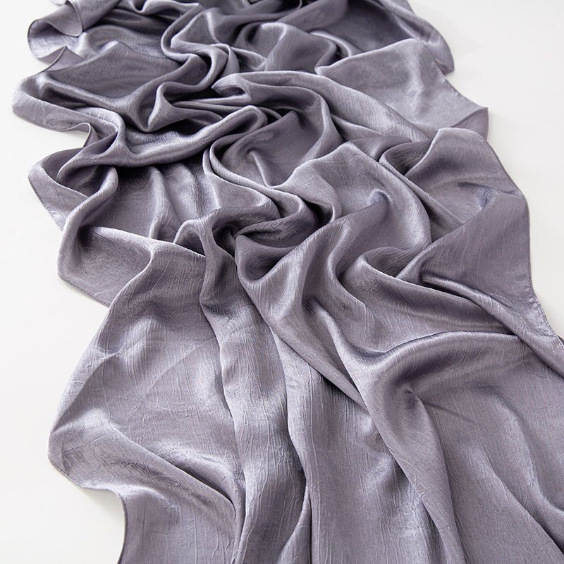 MH065 Satin Imitation Soie Froissé Brillant Écorce