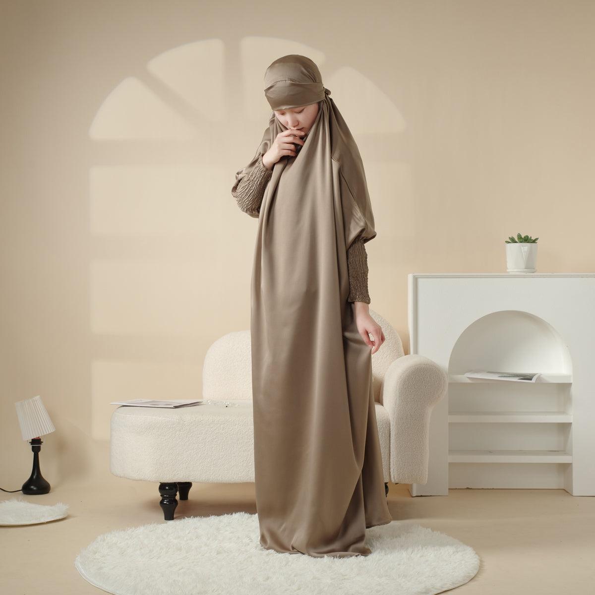 MJ006 Poignet scrunchie en tissu satiné pour Jilbab 1 pièce