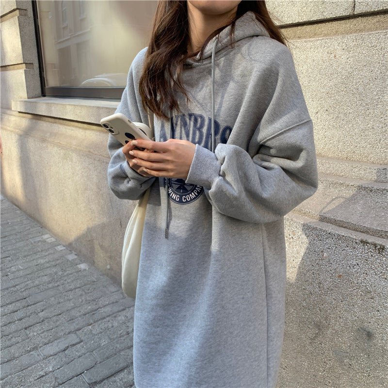 Sweat à capuche long, coupe ample et slim (MS074)