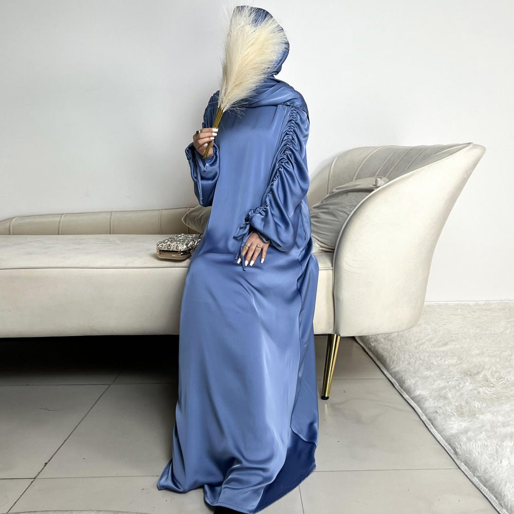 Robe Abaya Ample à Manches Lanterne Ajustables (MA167)