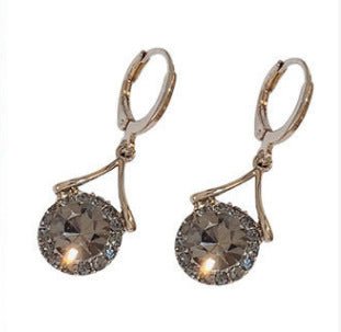Boucles d'oreilles pendantes élégantes et scintillantes en strass (MAC324)