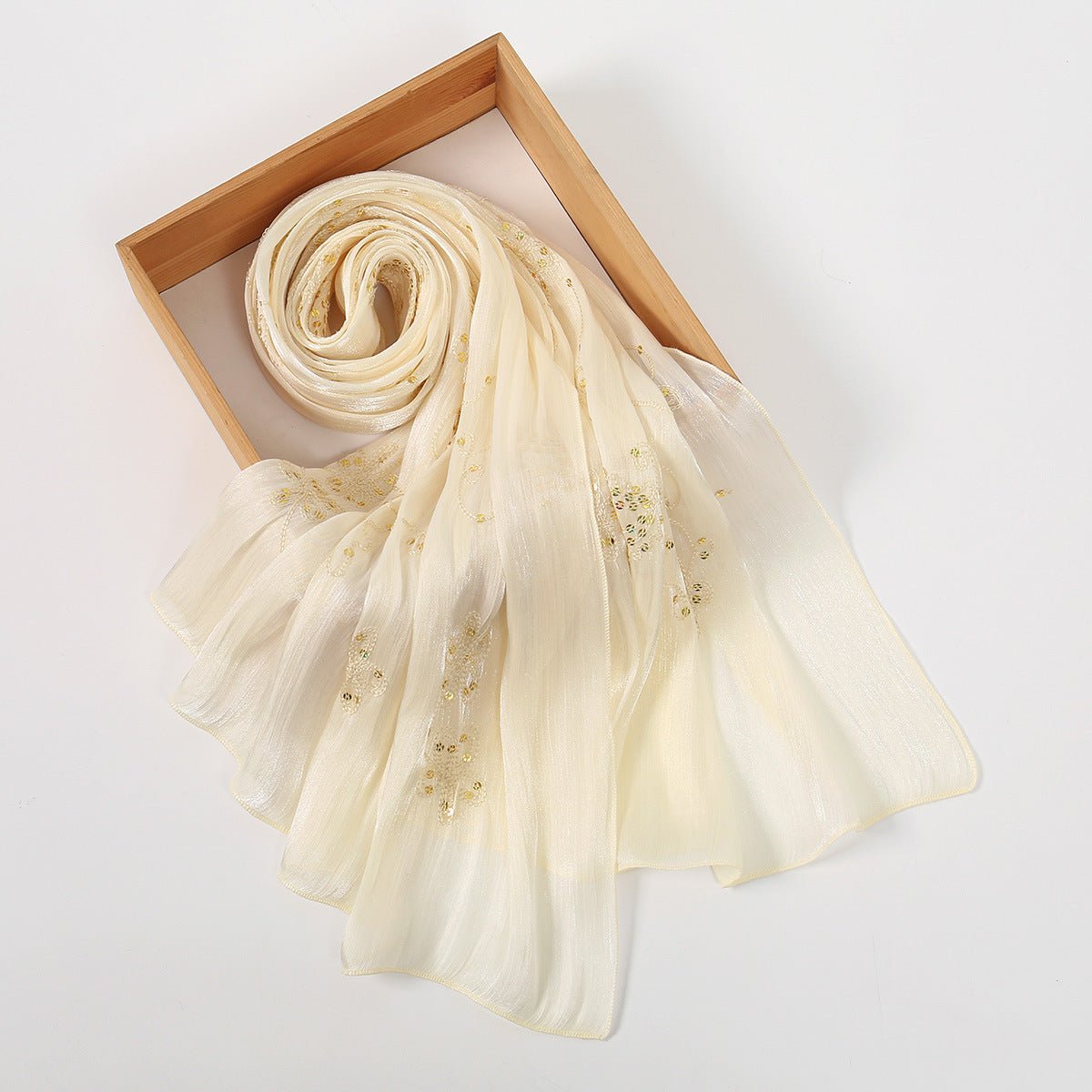 Foulard Hijab Pailletté Brillant Brodé (MH248)