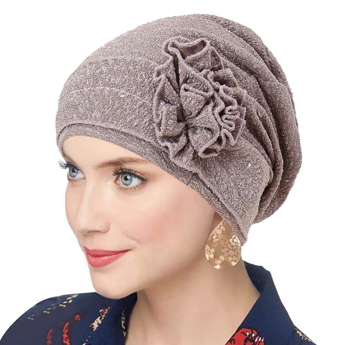 Foulard tendance en fleur de rose extensible pour femme (MH112)