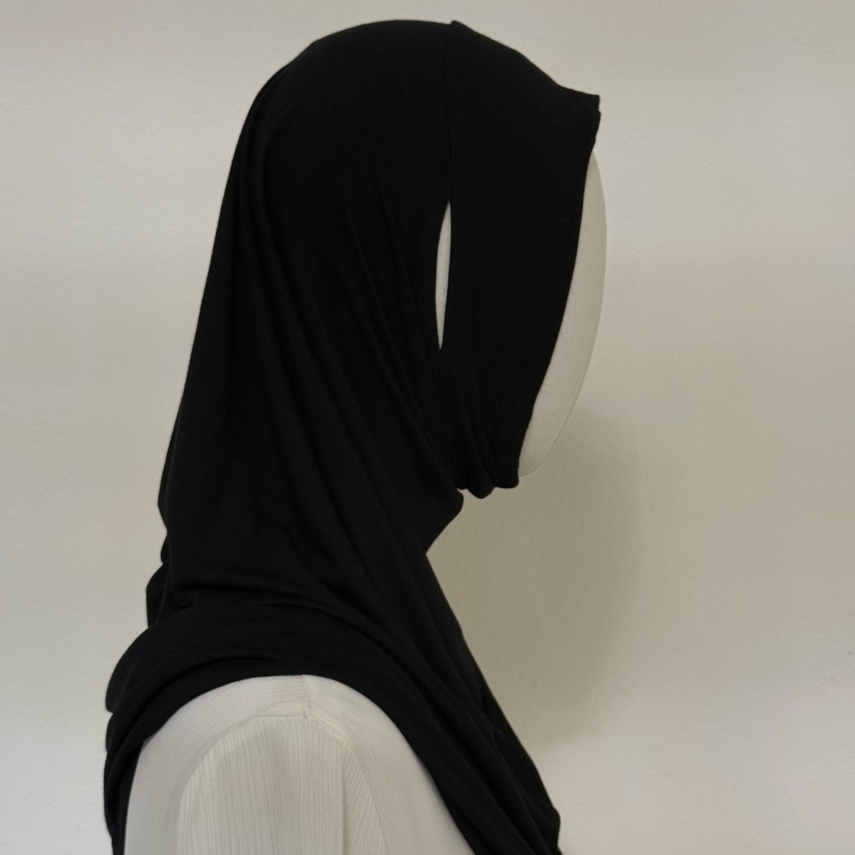 Stretch-Fit Instant Hijab — Coton Modal, Compatible avec Écouteurs (MH224)