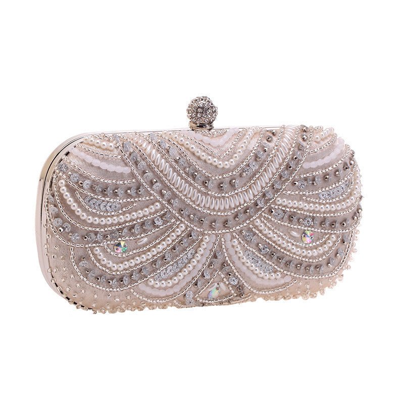 Sac pochette élégant orné de perles pour mariages et soirées (MAC278)