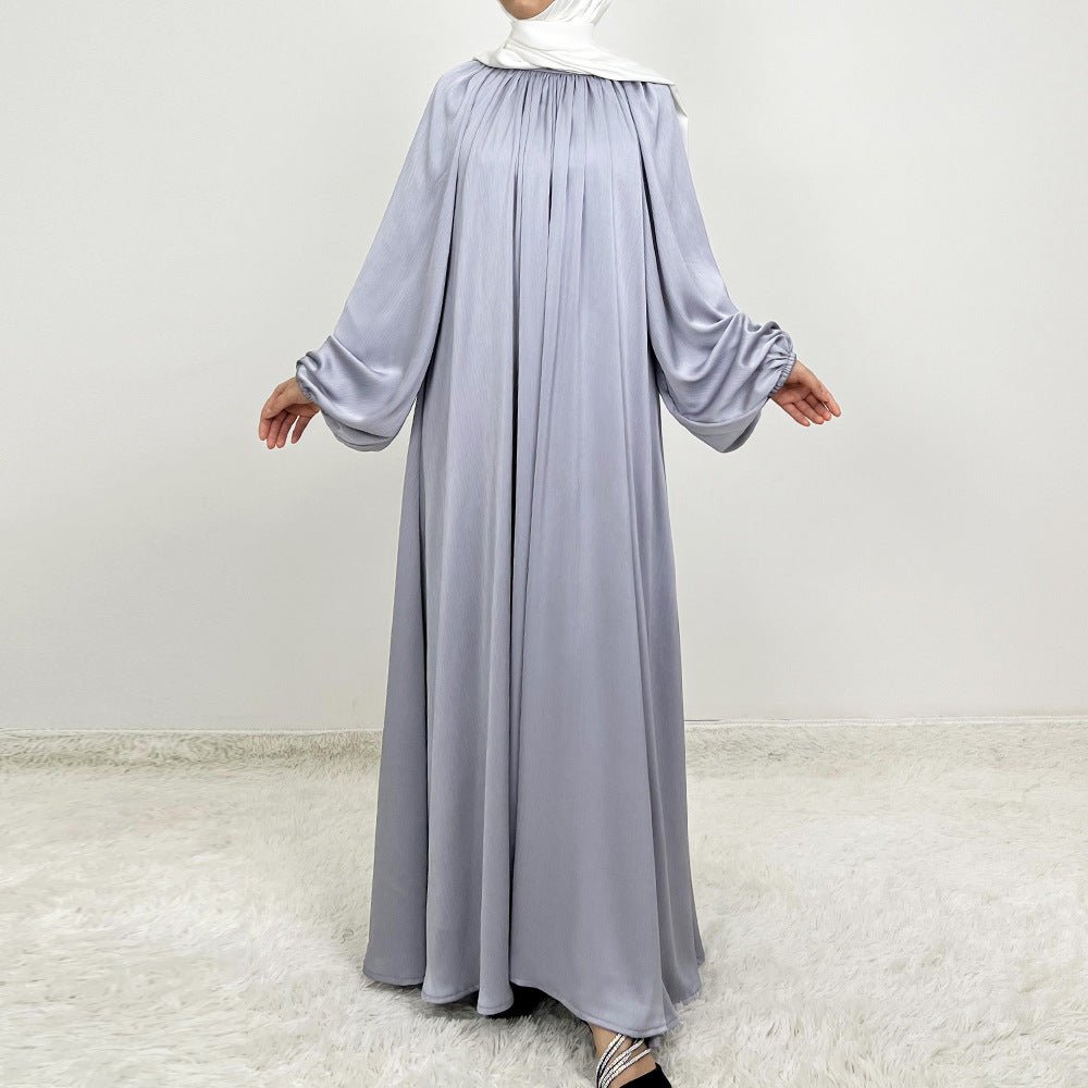 Abaya Luxueuse à Manches Lanterne et Coupe Ample (MA168)