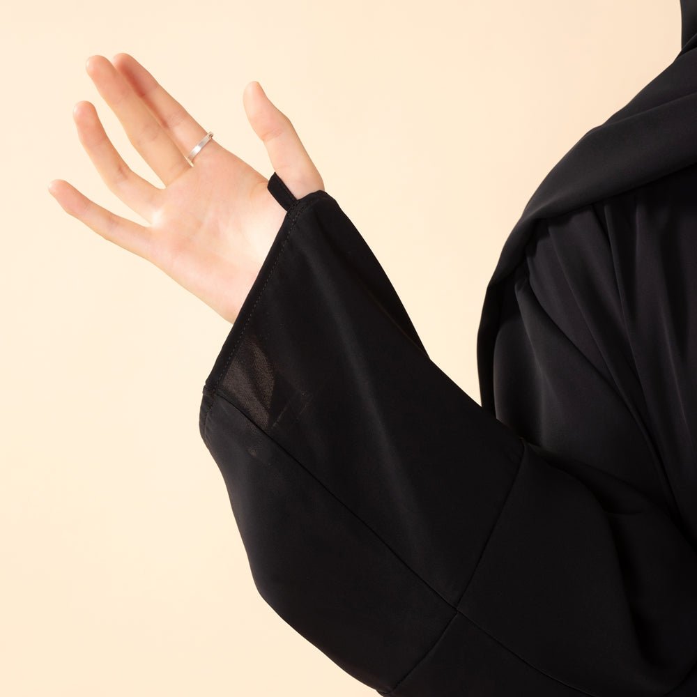 Abaya une pièce premium hijab pour femmes | Abaya de voyage en tissu Nida (MJ024)