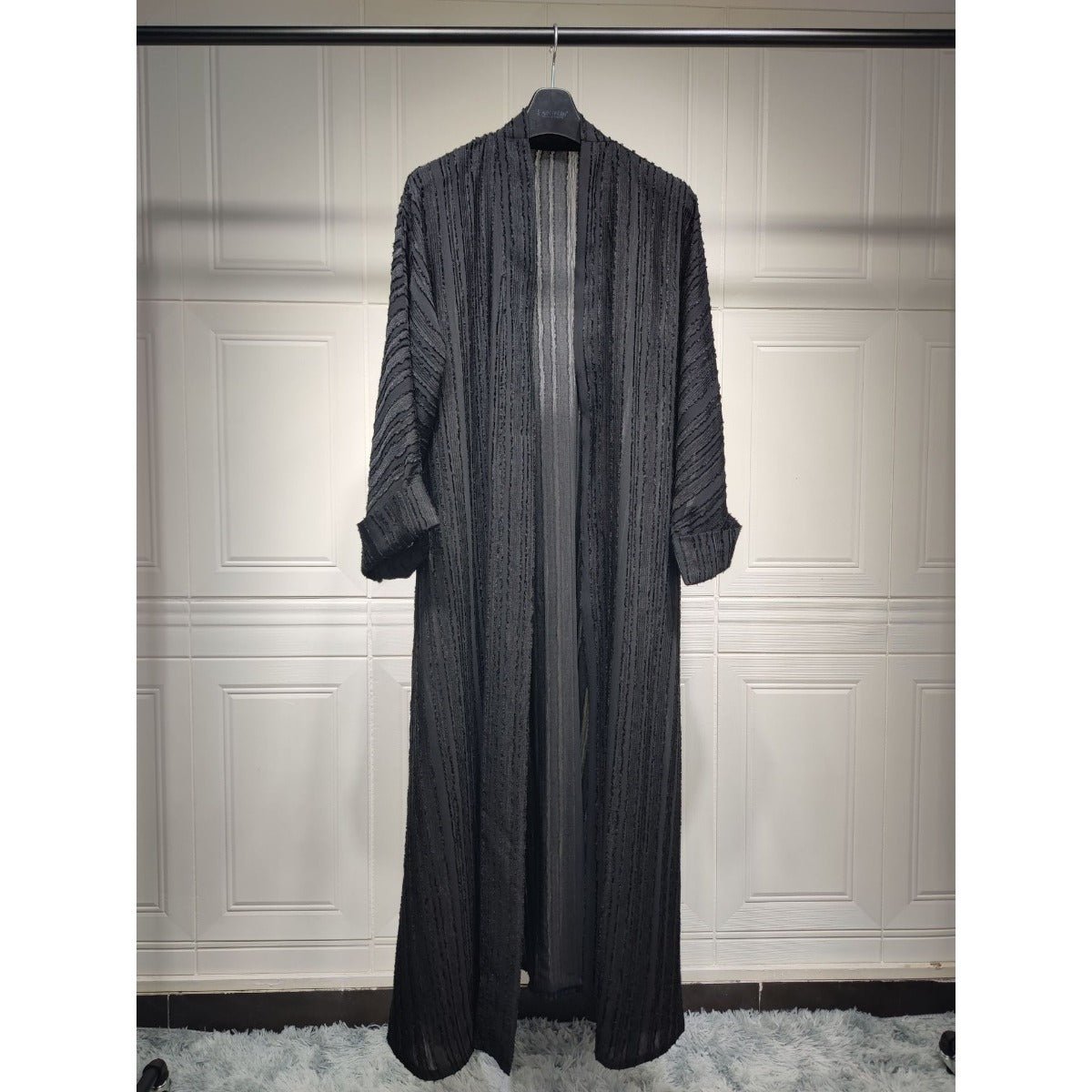 Cardigan Abaya Tricoté Vintage | Veste Longue Ouverte Modeste pour Femme (MOA217)