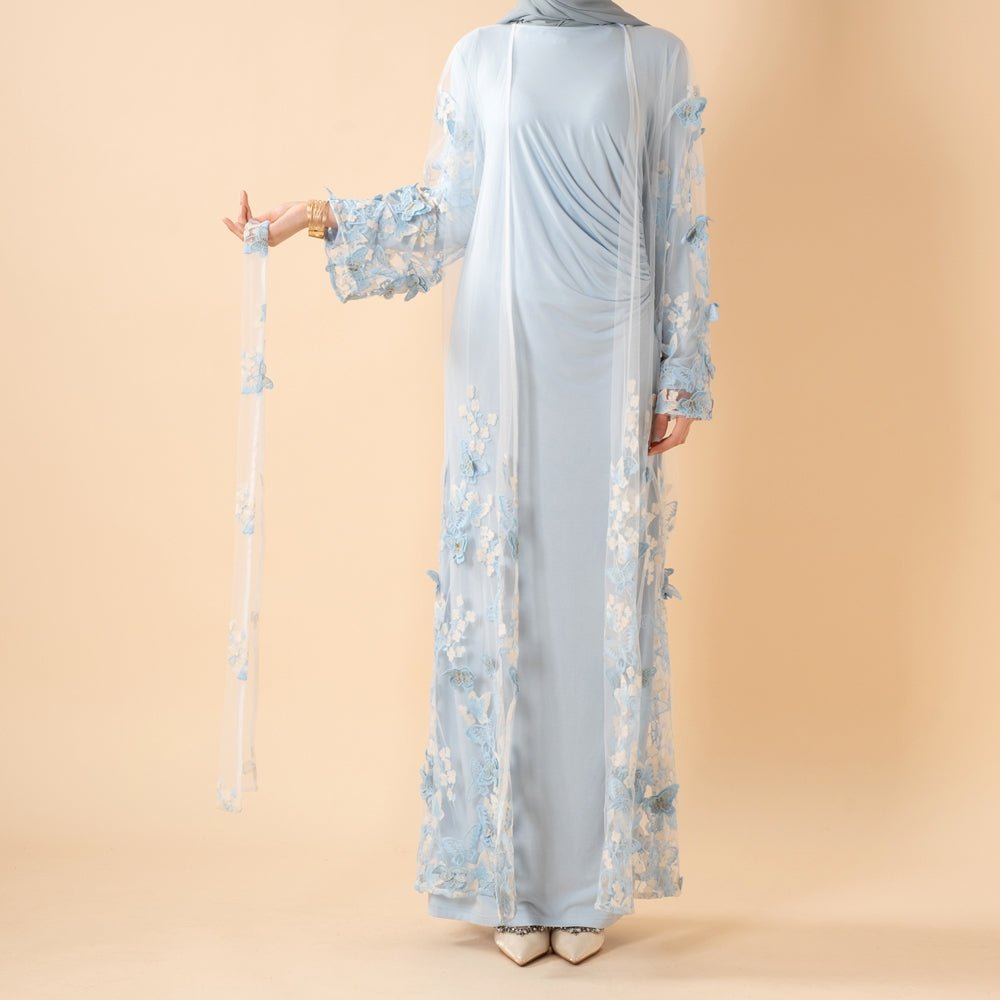 Abaya Ouverte Butterfly Whisper (MOA303)