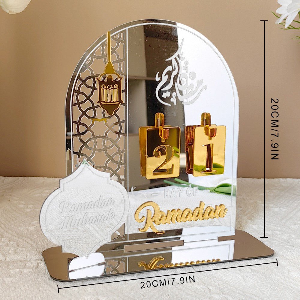 Ornement acrylique de compte à rebours créatif pour le Ramadan (MAC381)