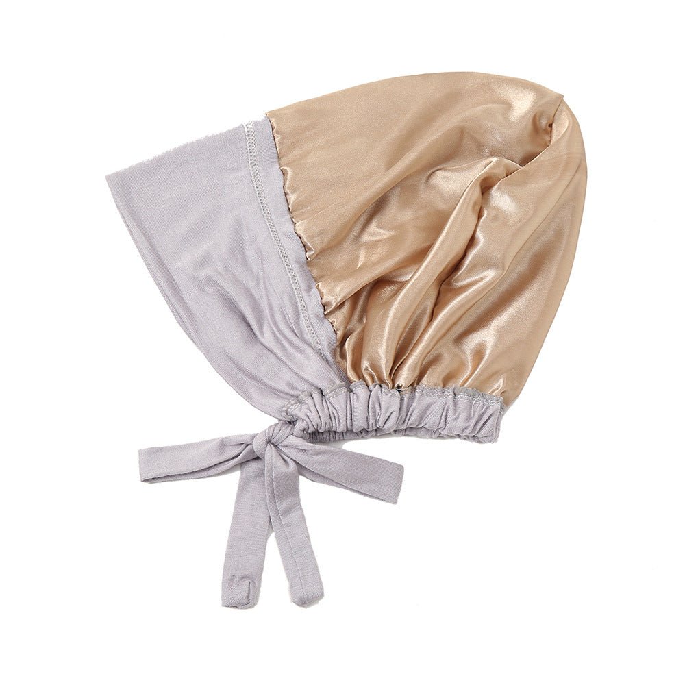 Sous-bonnet léger double épaisseur doublé satin pour hijab - Confortable et respirant (MH023)