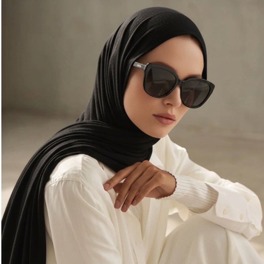 Hijab en Jersey de Bambou Premium | Hijab en Bambou Naturel (MH195)