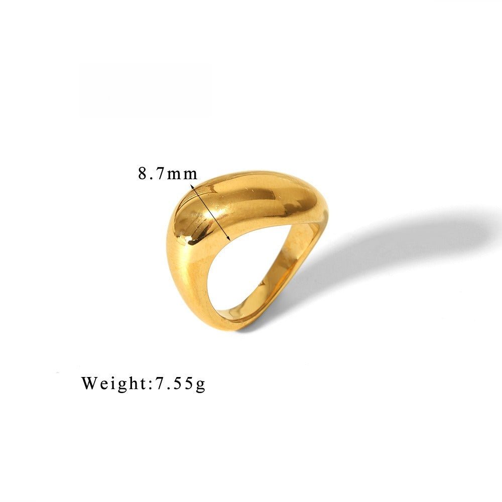 Bague Geometric Brilliance Anneaux minimalistes ultra-brillants pour superposition et style (MAC272)