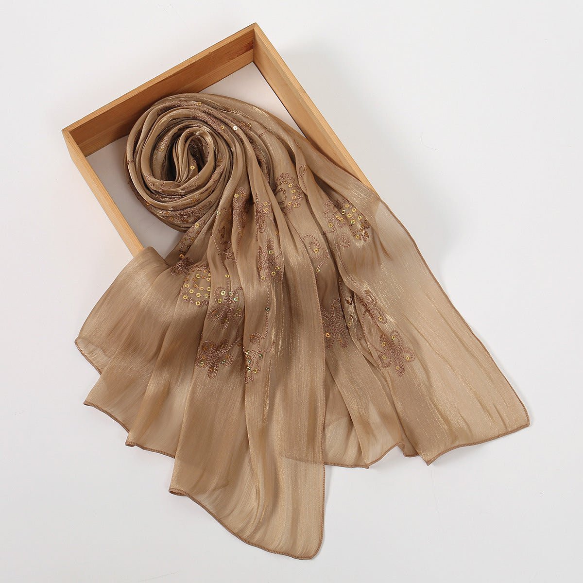 Foulard Hijab Pailletté Brillant Brodé (MH248)