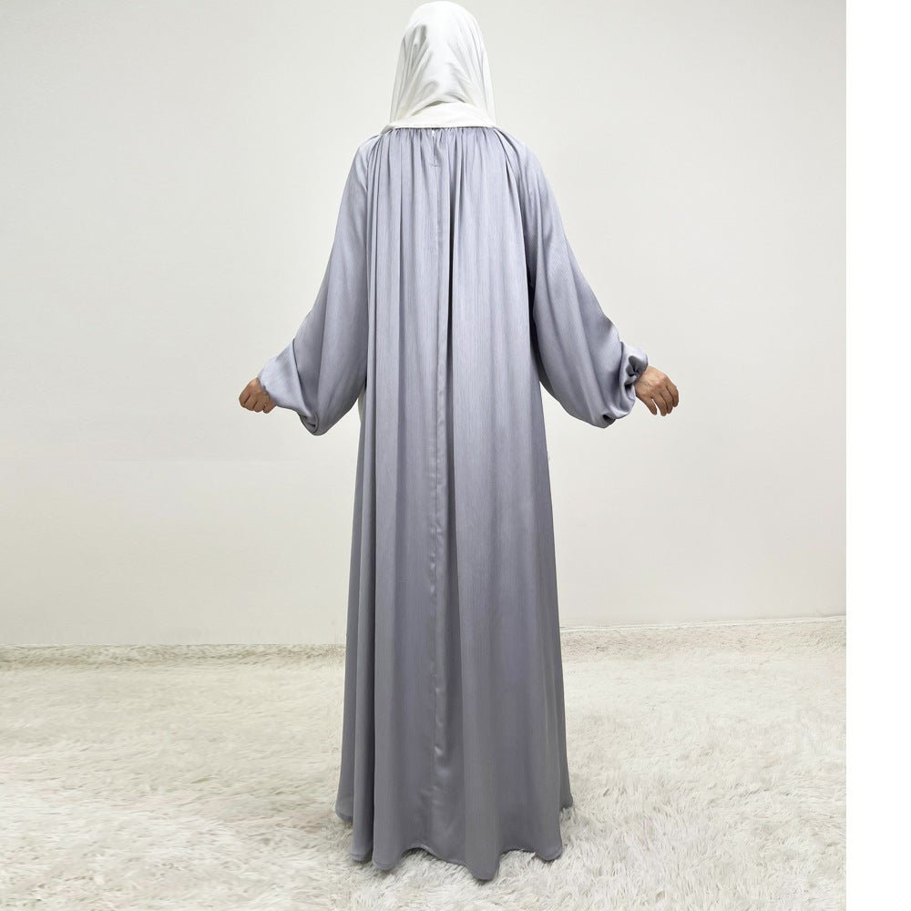 Abaya Luxueuse à Manches Lanterne et Coupe Ample (MA168)