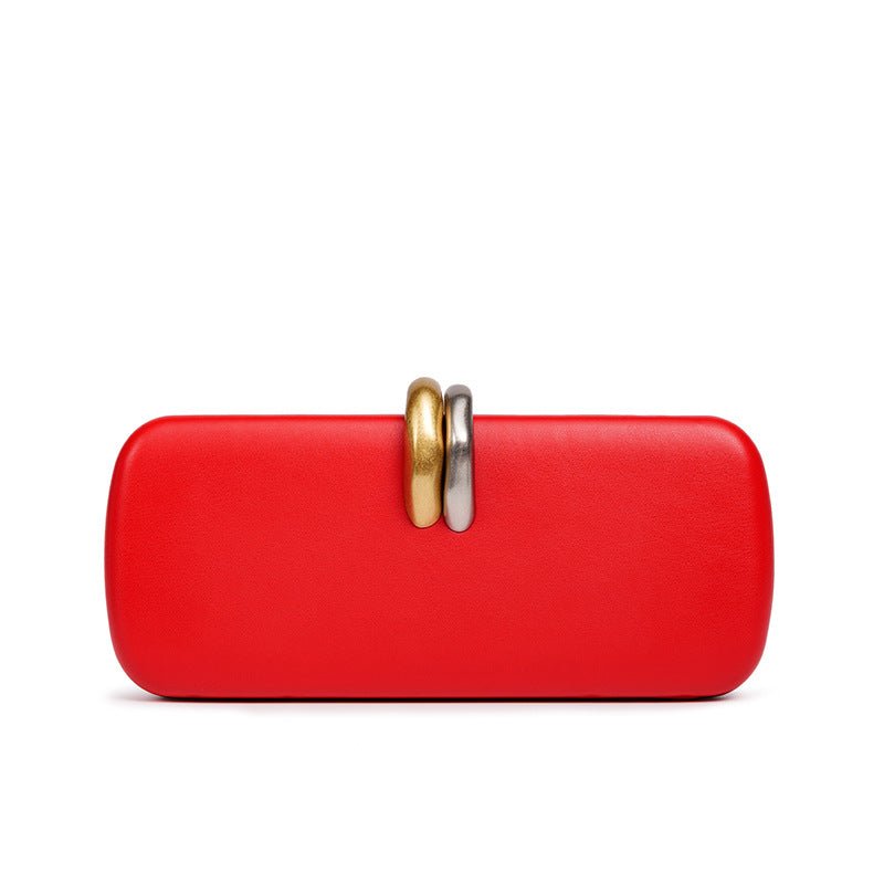 Pochette Structurée à Détails Or & Argent (MAC429)