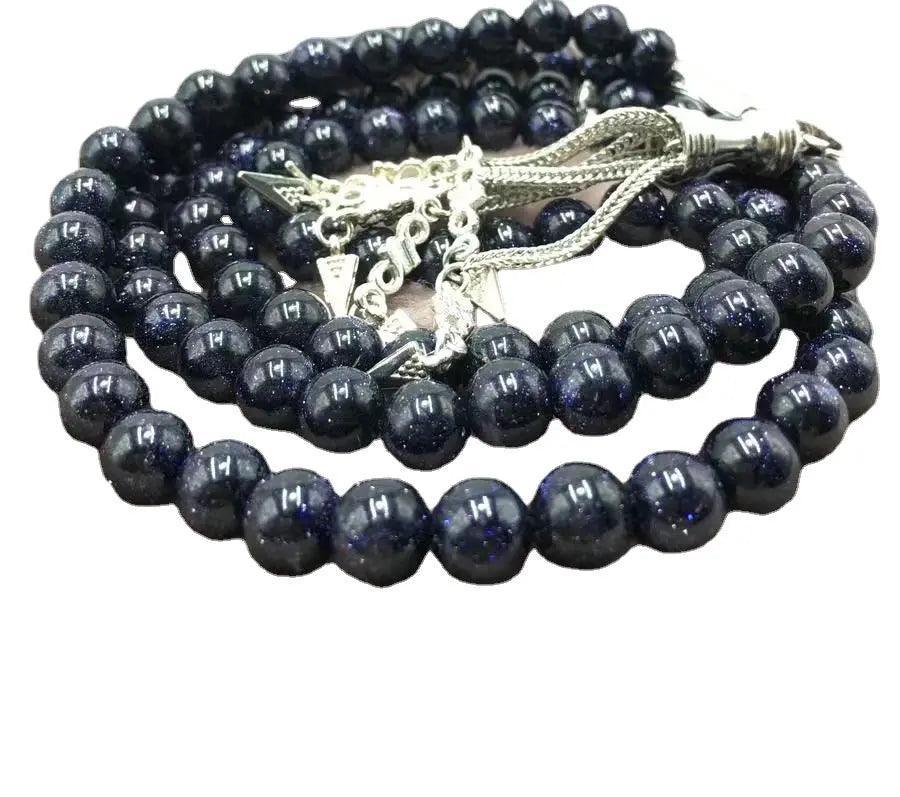 MR051 Tasbeeh en Agate - Perles de prière en cristal naturel pour Tasbeeh