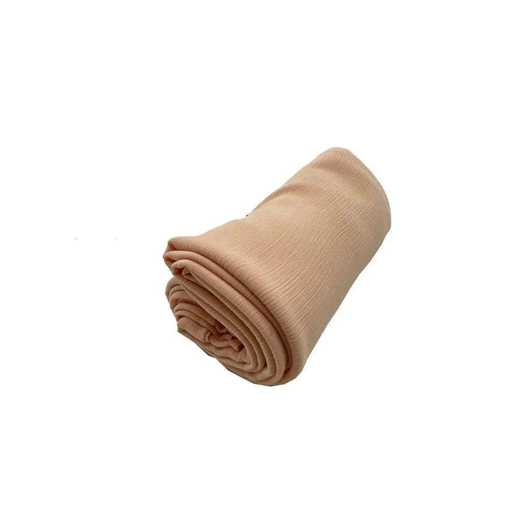 Écharpe Crêpe Hijab Chiffon Froissé pour Femme, Châle à Plis Ondulés (MH003)